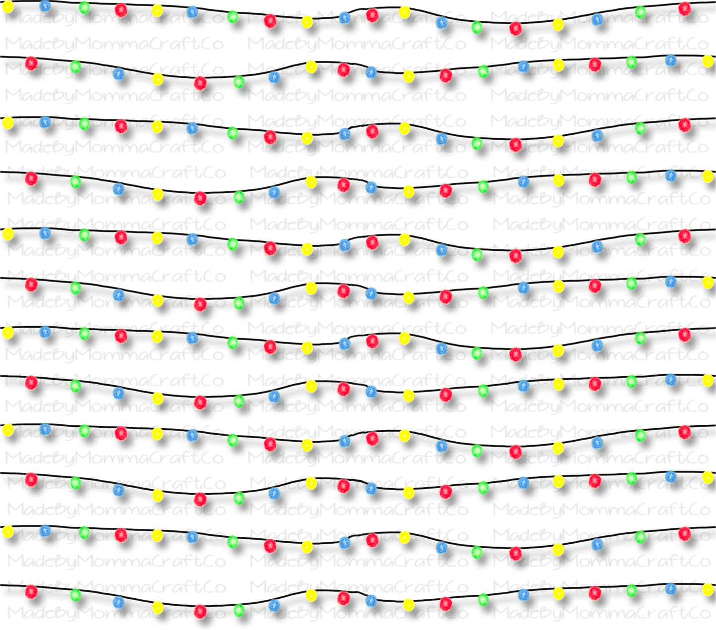 Christmas Lights Overlay Wrap - Cheat Clear Waterslide™ for All Color Cups