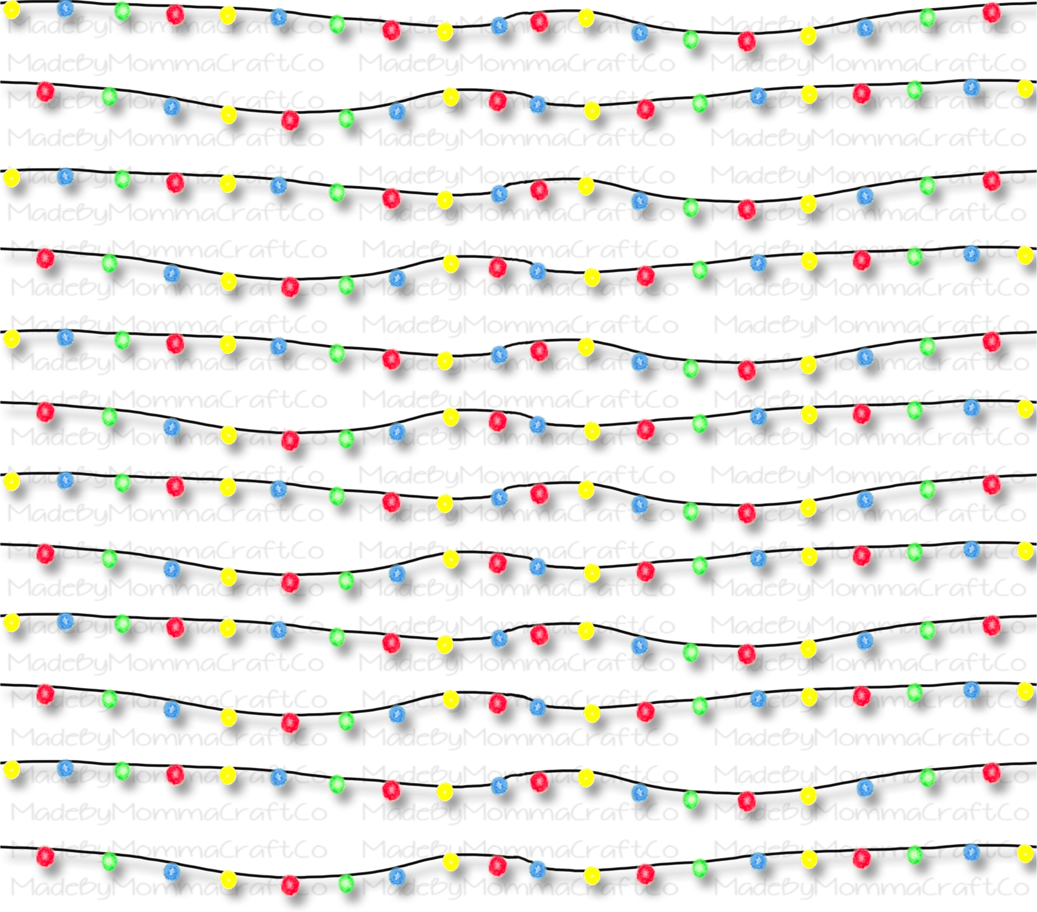 Christmas Lights Overlay Wrap - Cheat Clear Waterslide™ for All Color Cups