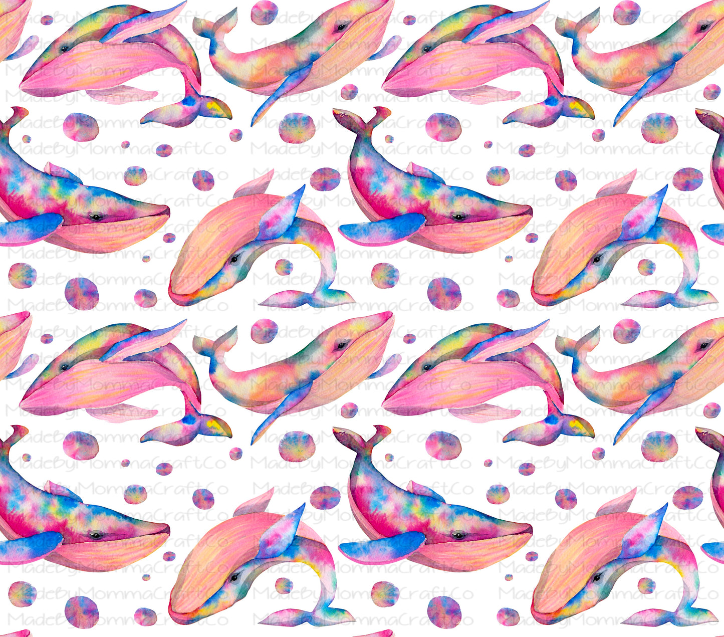 Colorful Whales and Moons Overlay Wrap - Cheat Clear Waterslide™ for All Color Cups