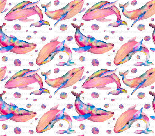 Colorful Whales and Moons Overlay Wrap - Cheat Clear Waterslide™ for All Color Cups