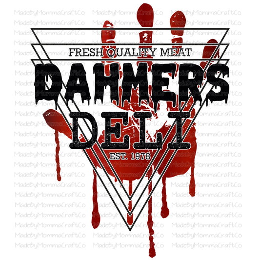 Dahmers Deli Horror Cheat Clear Waterslide™ or White Cast Sticker Or Digital Download