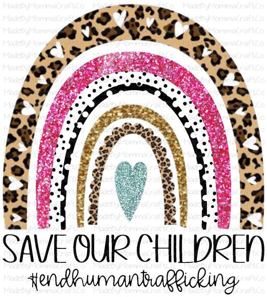 Save Our Children Rainbow Cheat Clear Waterslide™ or White Cast Sticker