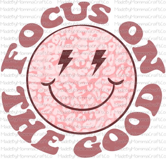 Focus On The Good Smiley Face - Cheat Clear Waterslide Decal or Digital Download