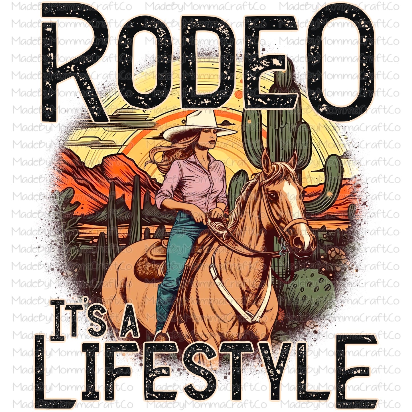 Rodeo It's a Lifestyle Horse Cowgirl Country Western - Cheat Clear Waterslide Decal or Digital Download