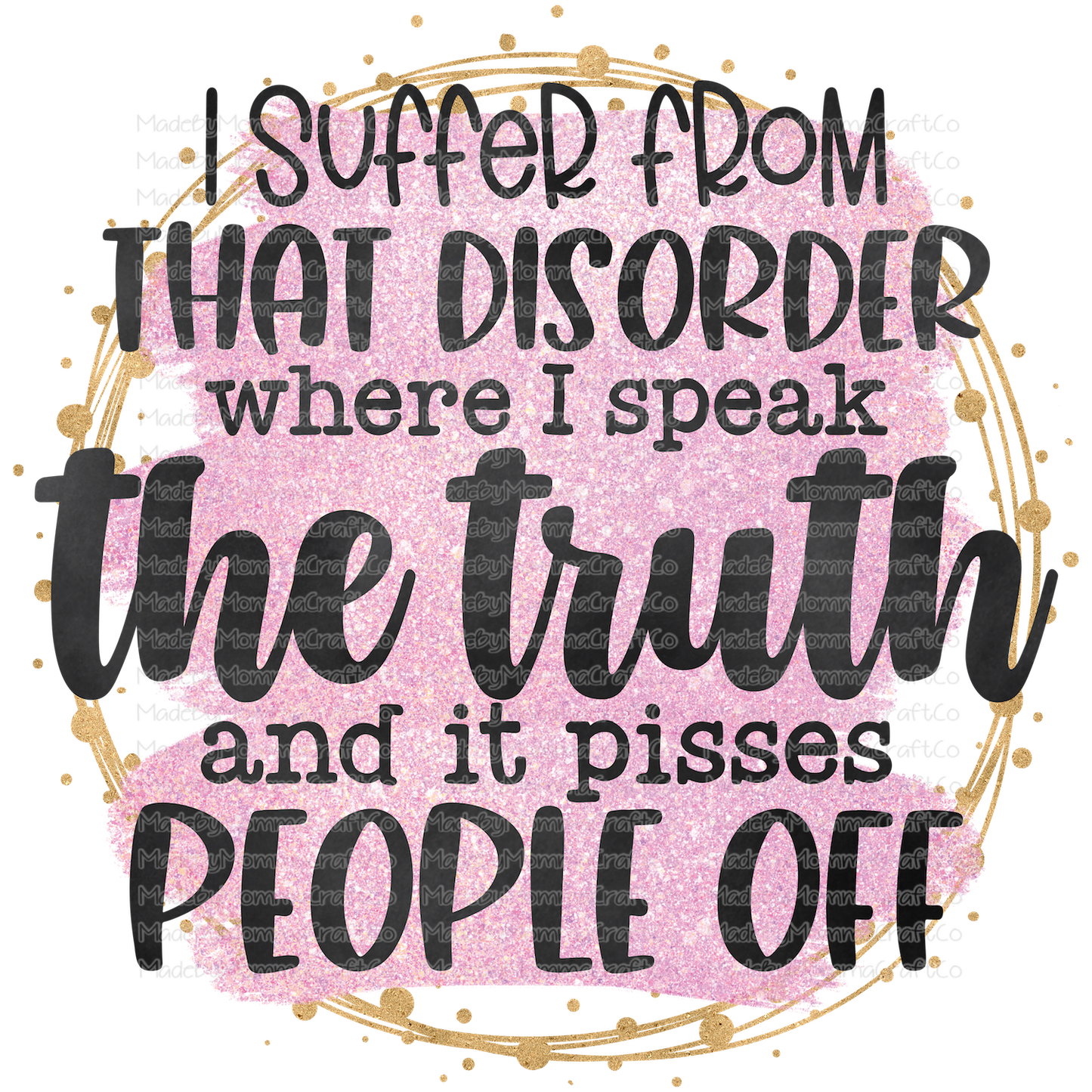 I Speak The Truth Sarcasm Humor -Cheat Clear Waterslide™ or White Cast Sticker