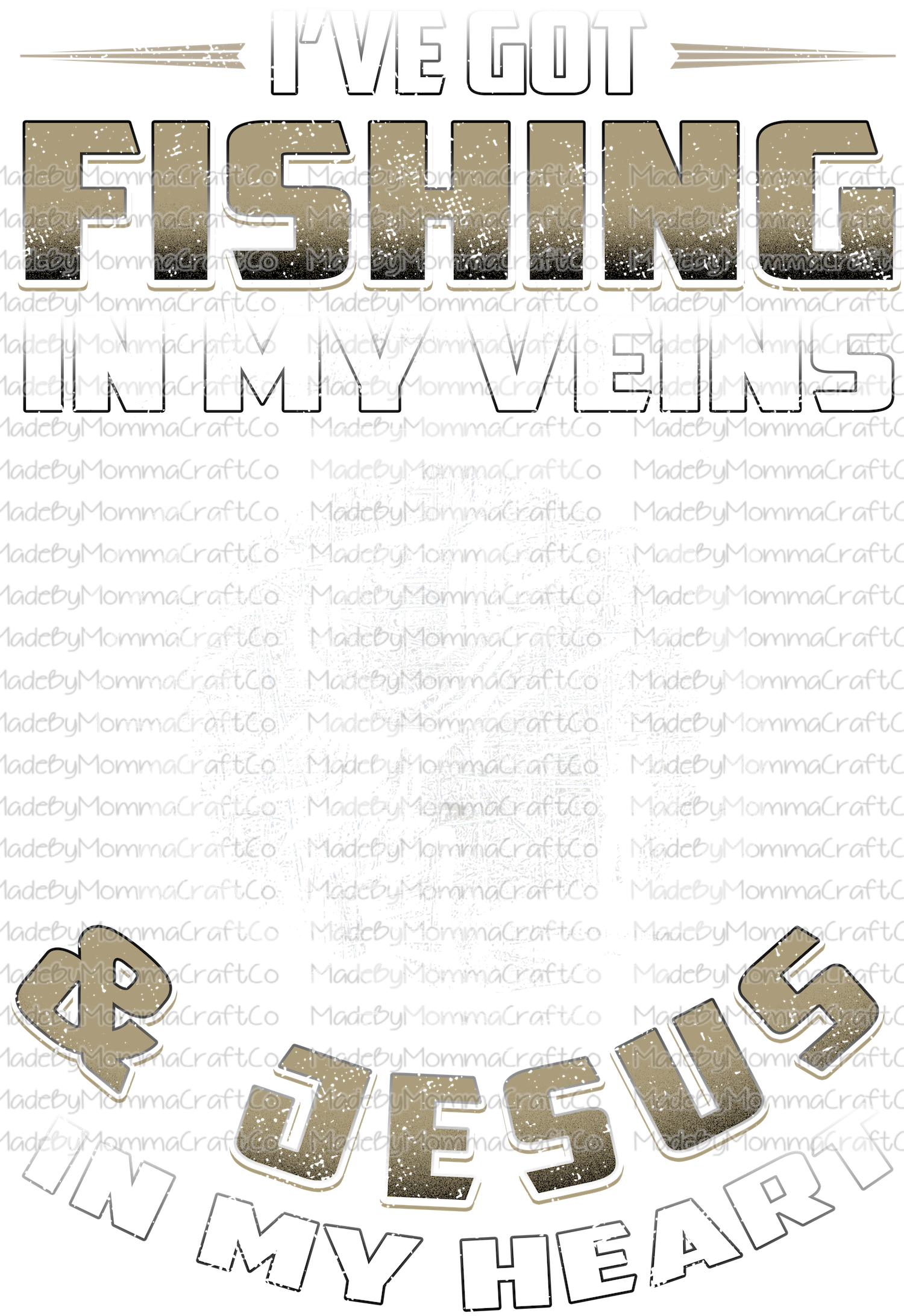 I&#39;ve Got Fishing In My Veins - Cheat Clear Waterslide™ or White Cast Sticker