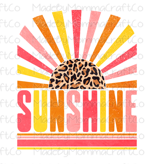 Retro Leopard Sunshine - Cheat Clear Waterslide™ or White Cast Sticker