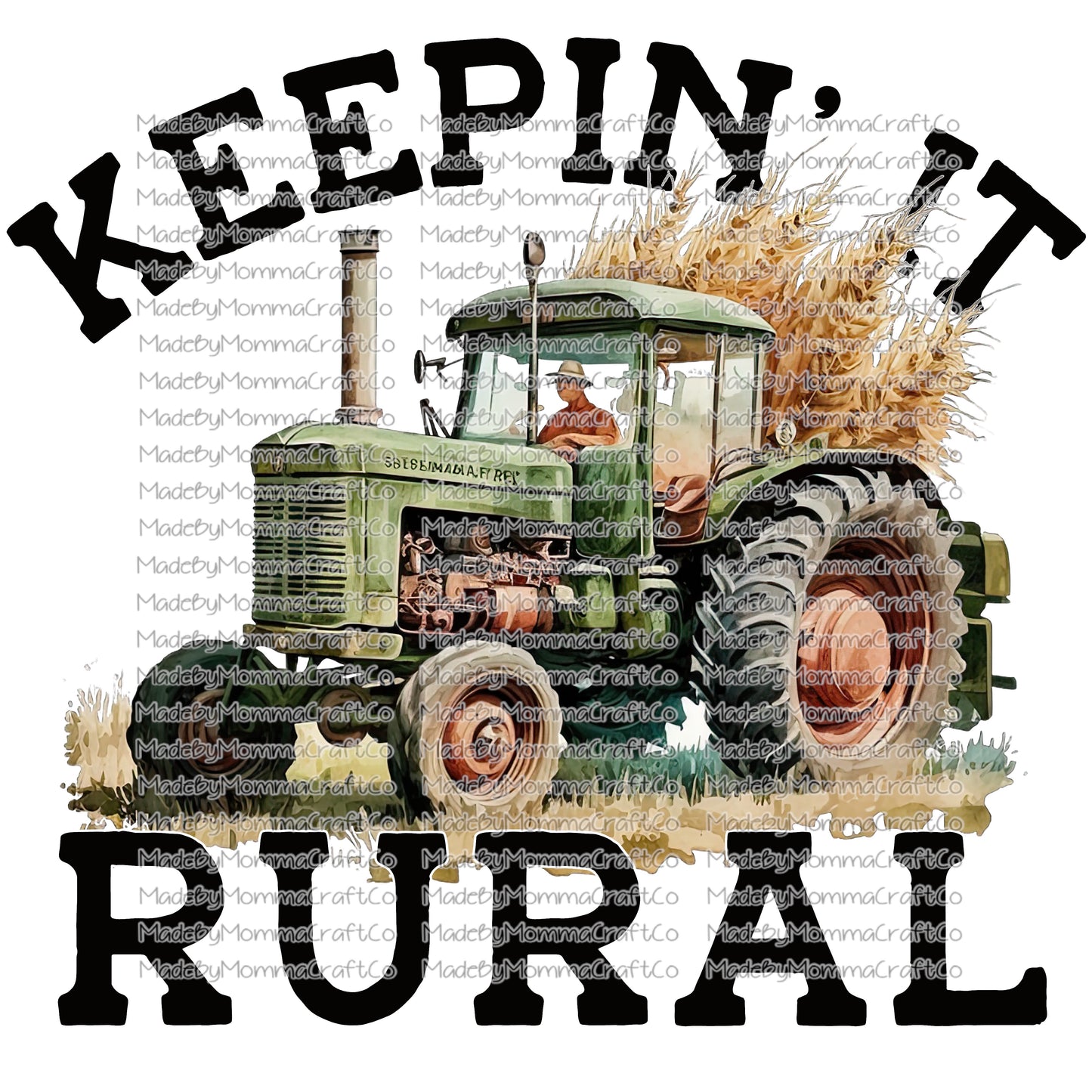 KEEPIN IT RURAL - Cheat Clear Waterslide™ or White Cast Sticker