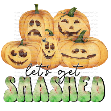 LET&#39;S GET SMASHED PUMPKINS -Cheat Clear Waterslide™ or White Cast Sticker
