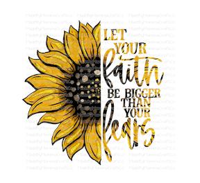 Faith Fears Sunflower - Cheat Clear Waterslide™ or White Cast Sticker