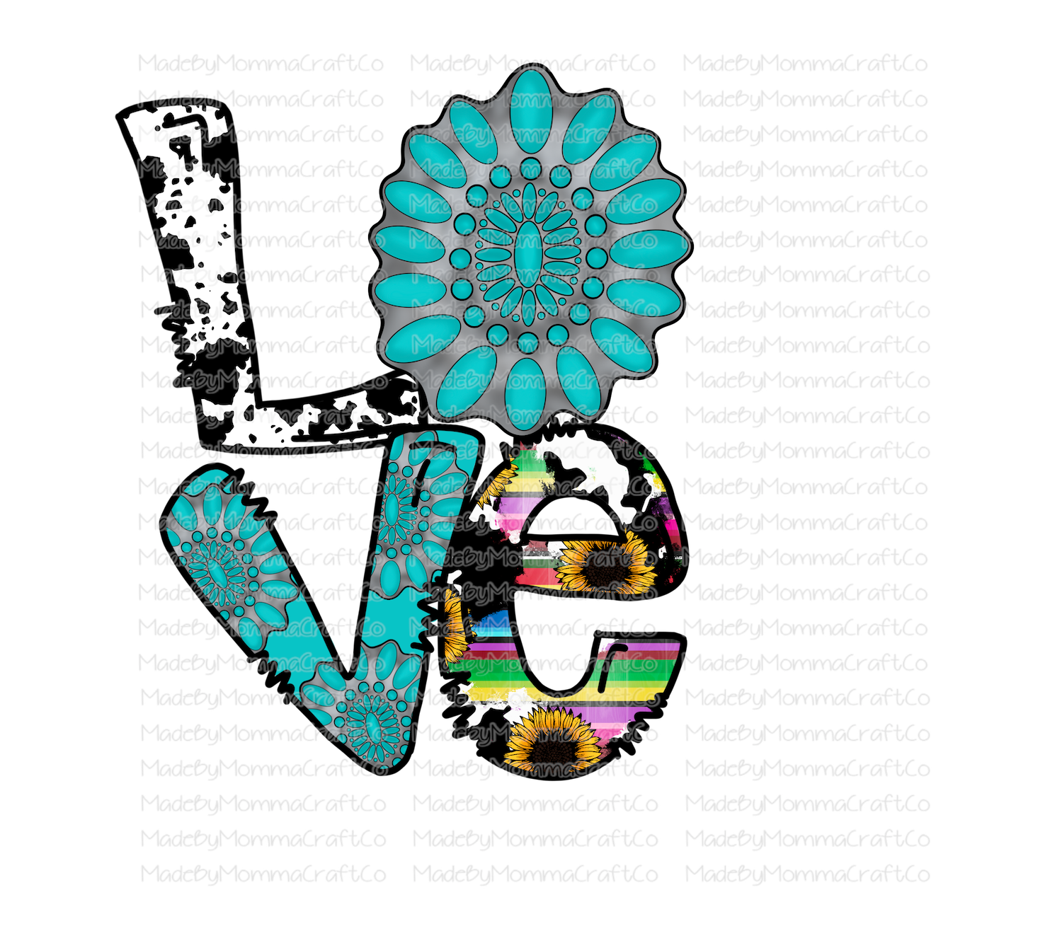 Love Turquois - Cheat Clear Waterslide™ or White Cast Sticker