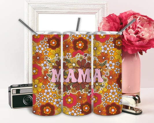 Mama Flowers Sublimation or Waterslide Wrap - 20oz and 30oz