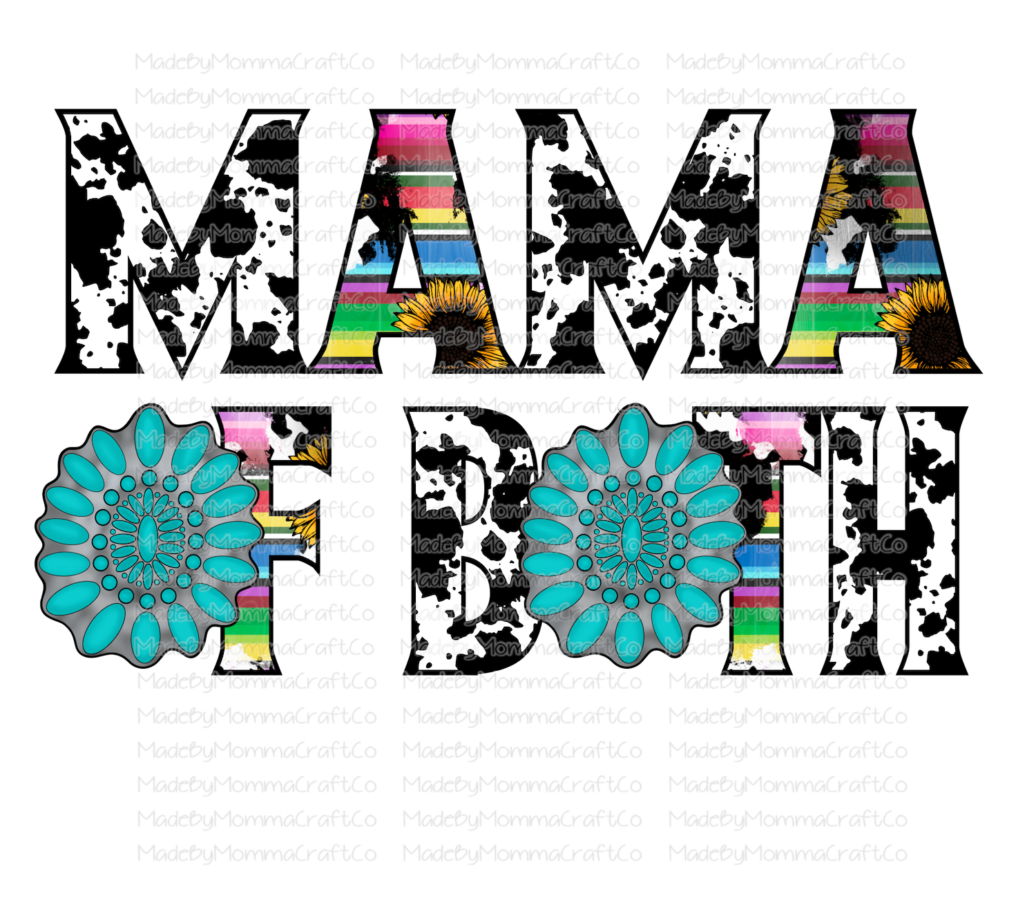 Mama Of Both Turquois - Cheat Clear Waterslide™ or White Cast Sticker