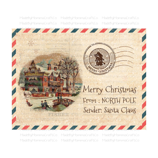 Merry Christmas Vintage Christmas -Cheat Clear Waterslide™ or White Cast Sticker