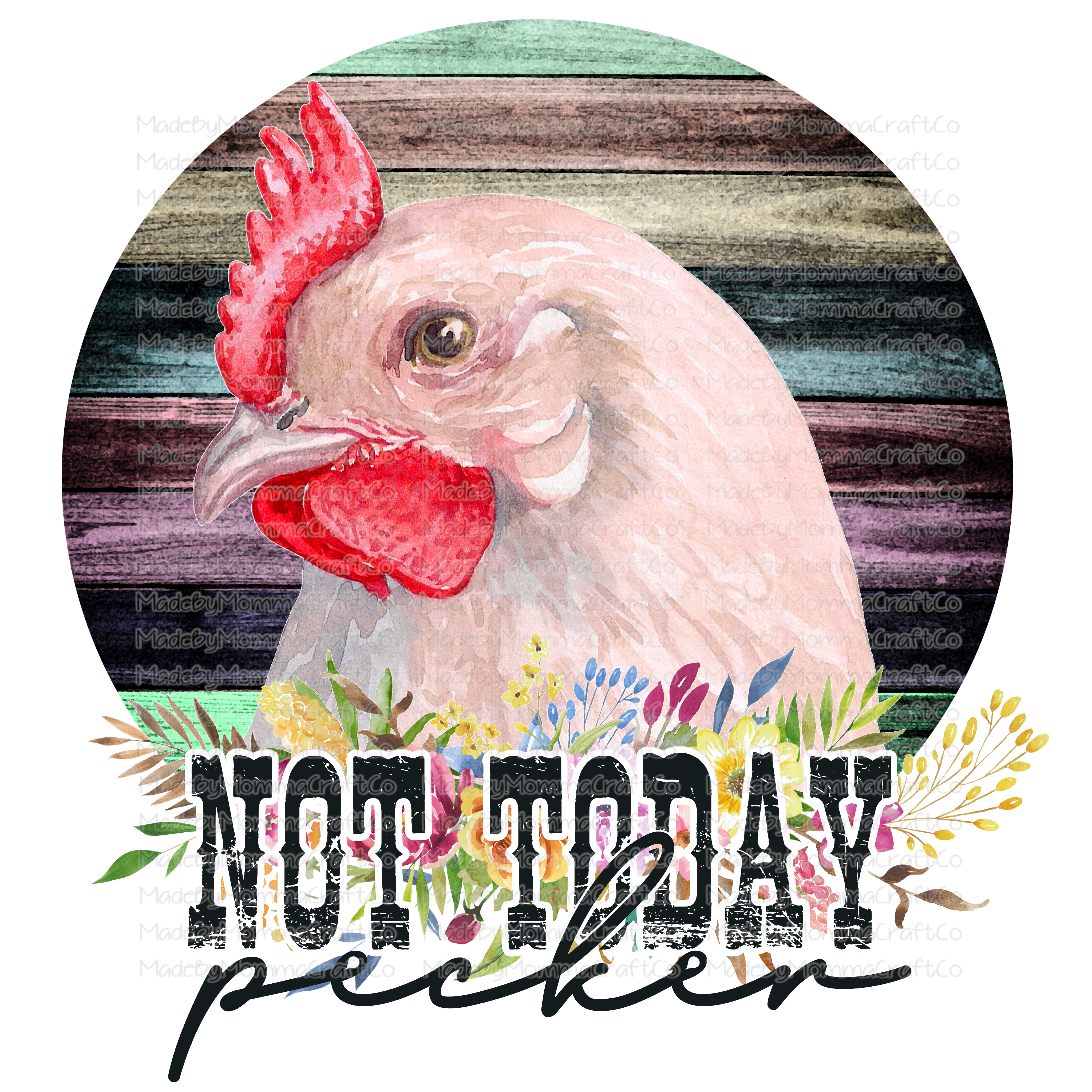 Not Today Pecker- Cheat Clear Waterslide™ or White Cast Sticker
