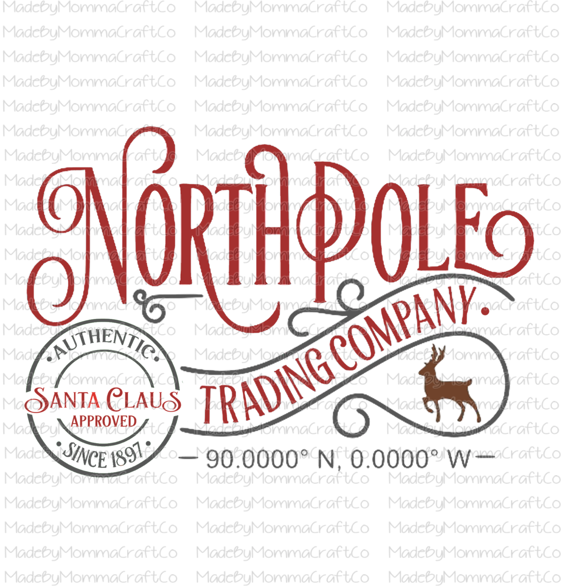 North Pole Trading Company- Cheat Clear Waterslide™ or White Cast Sticker