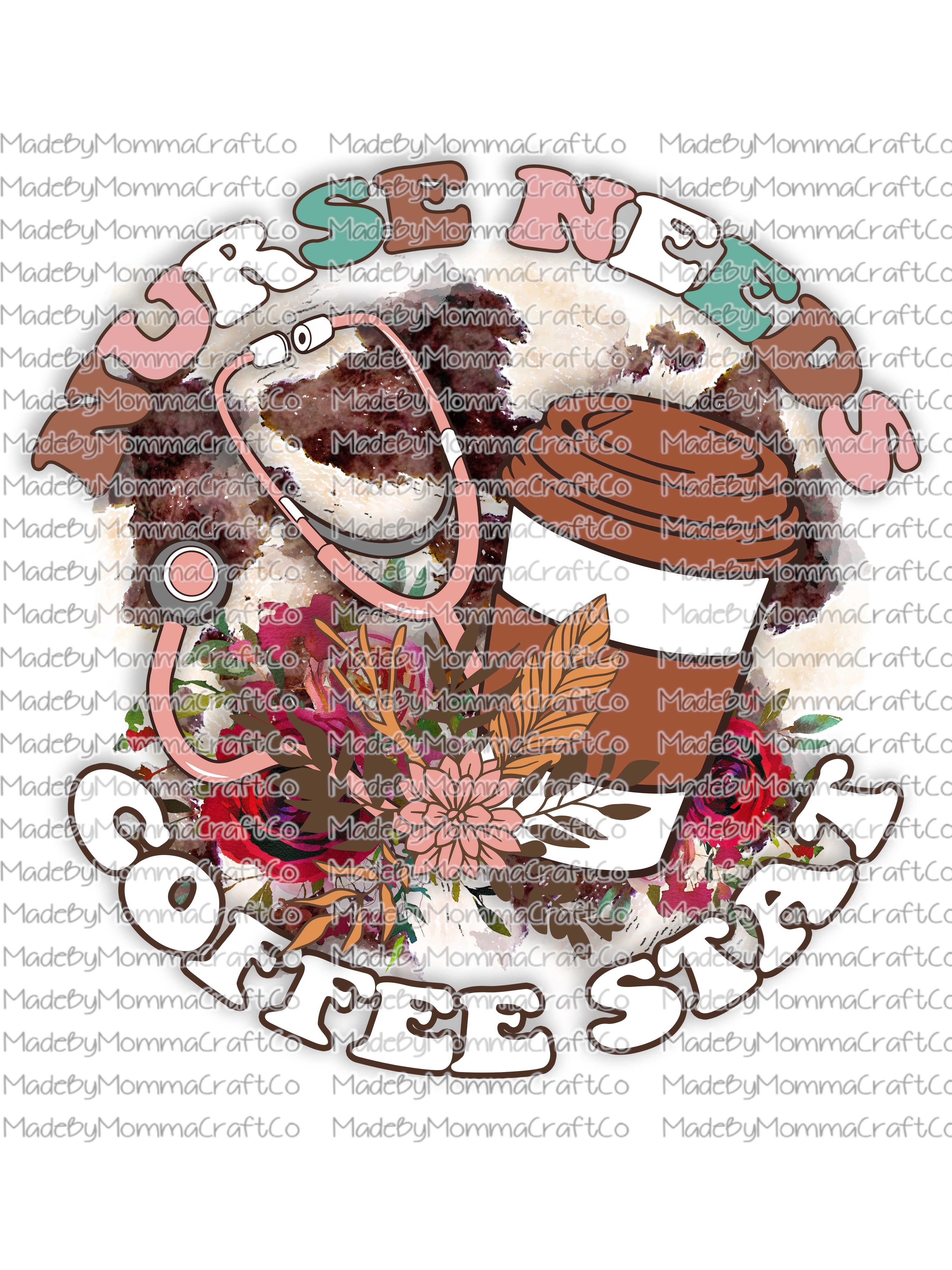 NURSE NEEDS COFFEE STAT - Cheat Clear Waterslide™ or UV DTF Sticker