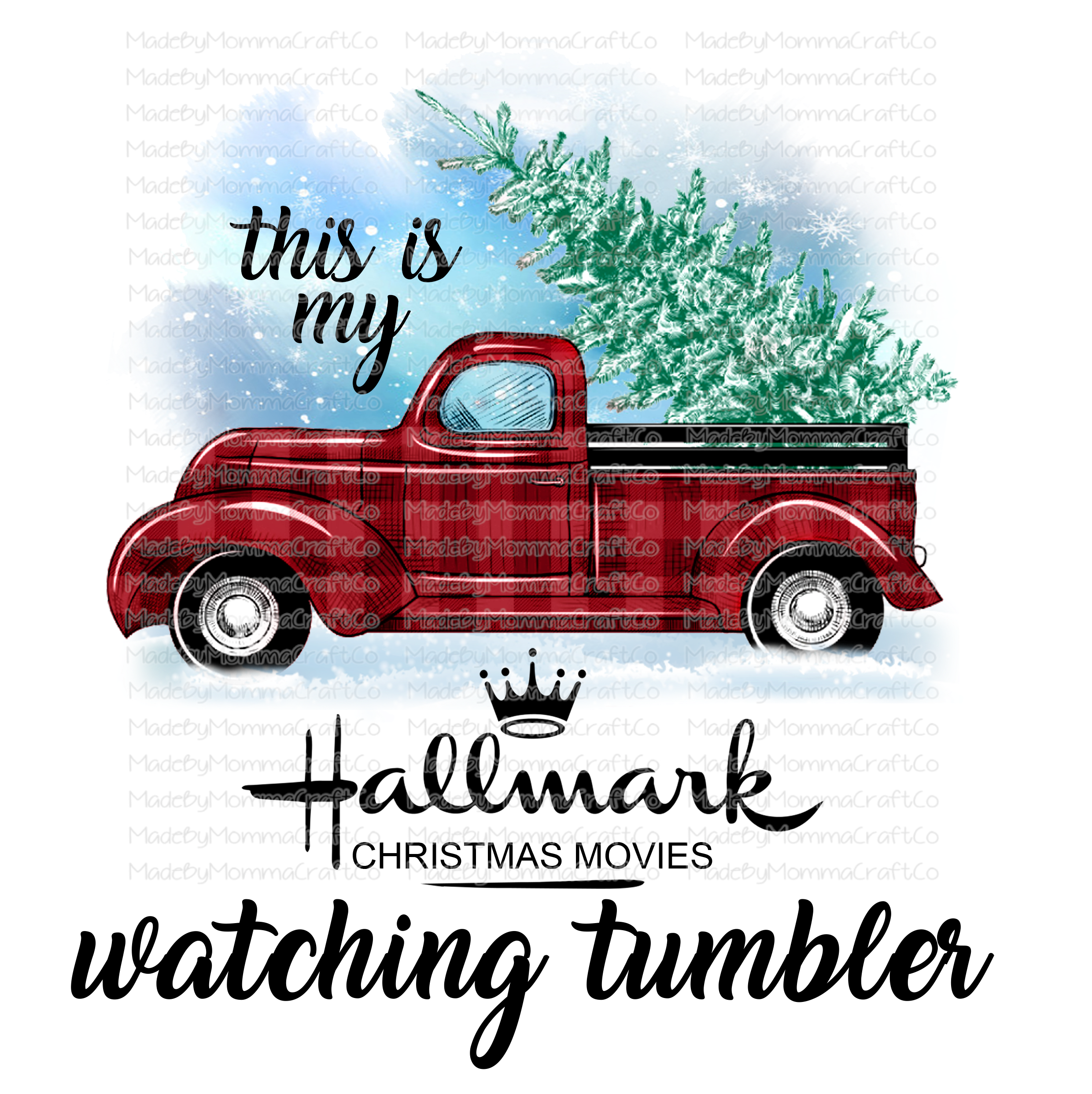 Christmas Movies Truck -Cheat Clear Waterslide™ or White Cast Sticker