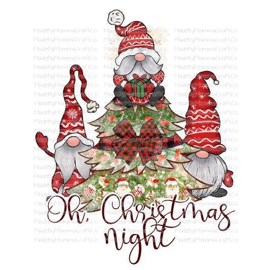 Oh Christmas Tree Gnome - Cheat Clear Waterslide™ or White Cast Sticker