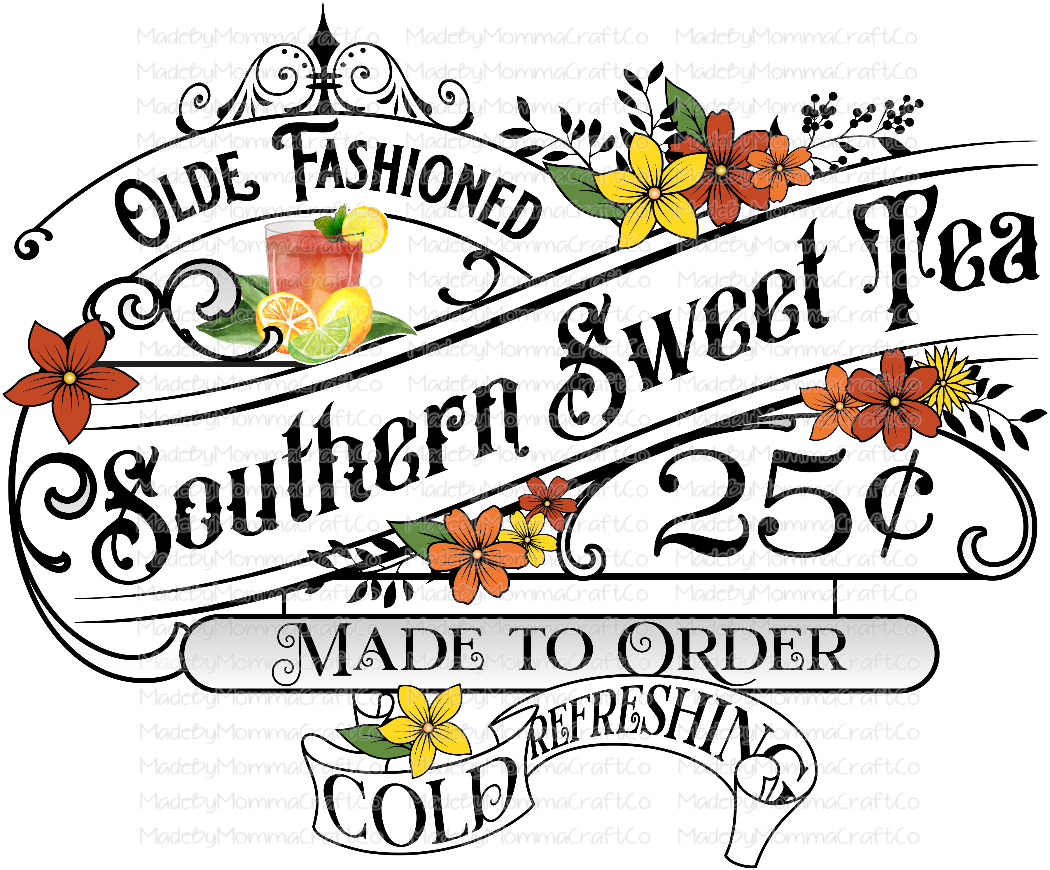Southern Sweet Tea - Cheat Clear Waterslide™ or White Cast Sticker