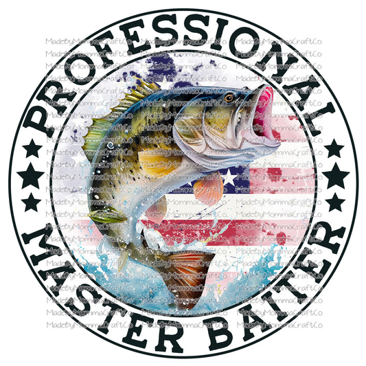 PROFESSIONAL MASTER BAITER Bass Fishing - Cheat Clear Waterslide™ or White Cast Sticker