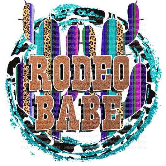 Rodeo Babe Cactus Circle - Cheat Clear Waterslide™ or White Cast Sticker