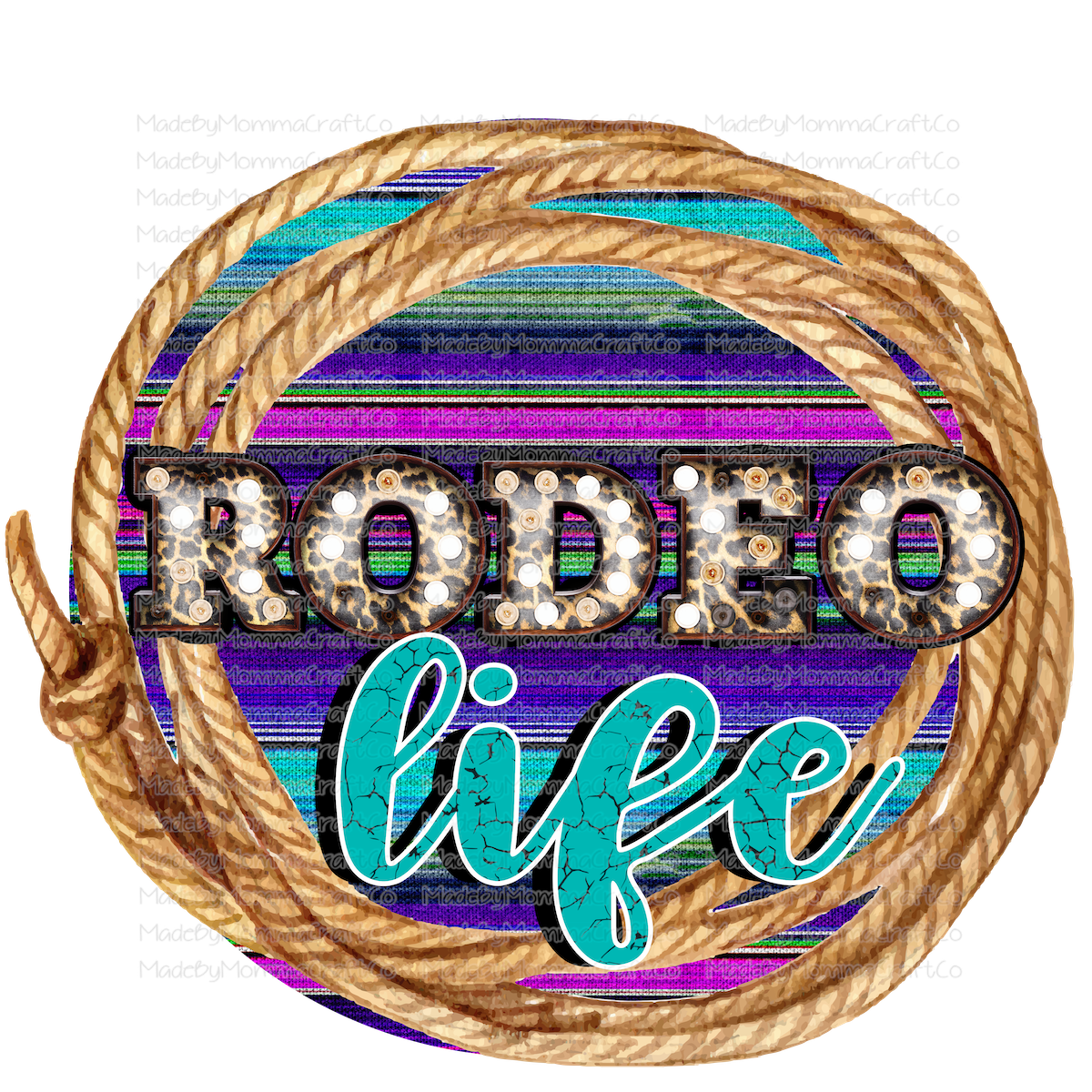 Rodeo Life Serape - Cheat Clear Waterslide™ or White Cast Sticker