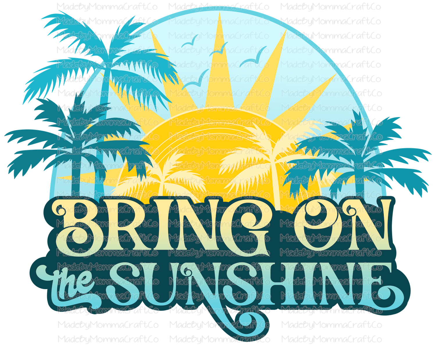 Bring On The Sunshine Retro - Cheat Clear Waterslide™ or White Cast Sticker