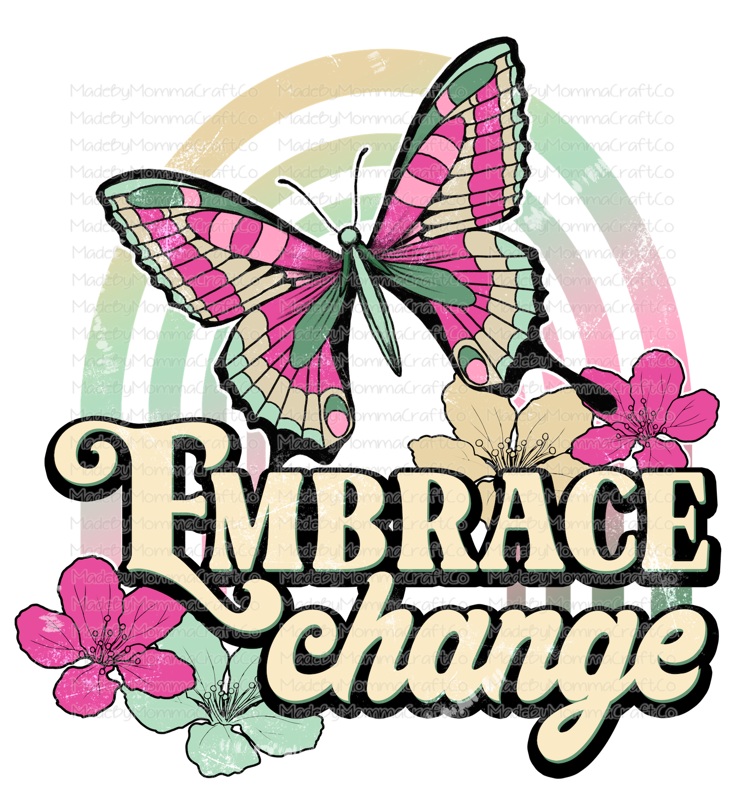 Embrace Change Butterfly - Cheat Clear Waterslide™ or White Cast Sticker