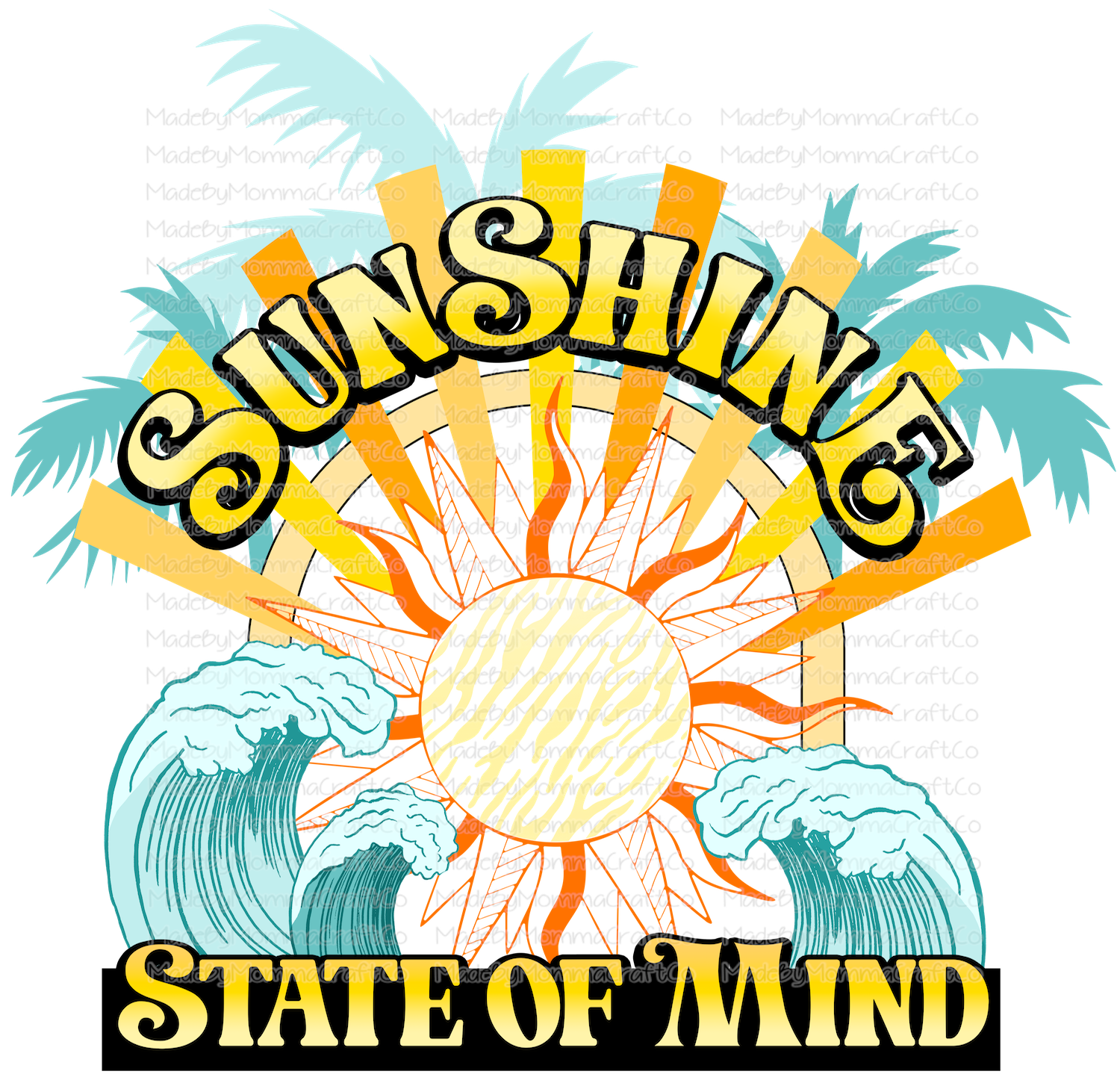 Sunshine State Of Mind - Cheat Clear Waterslide™ or White Cast Sticker