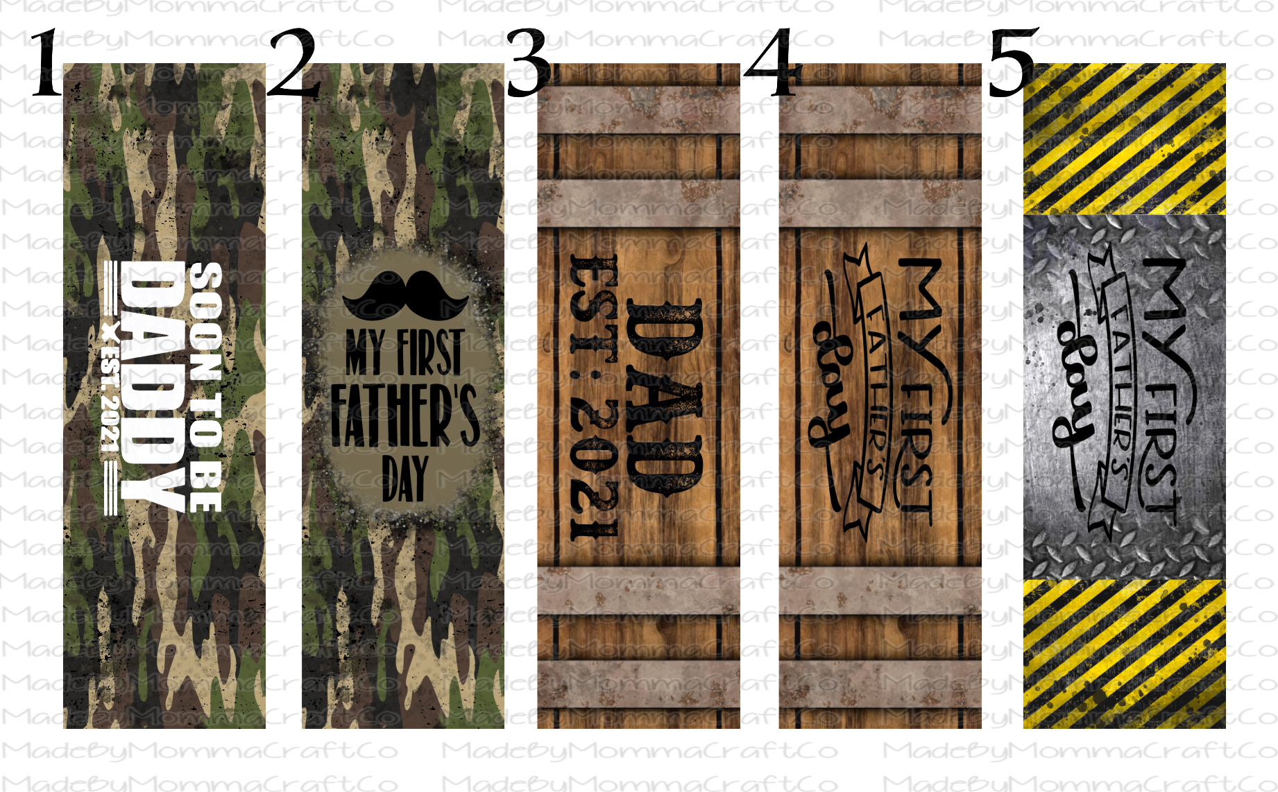 Manly- Father Day Pen wraps - Printed Waterslide or Digital Download Bundle