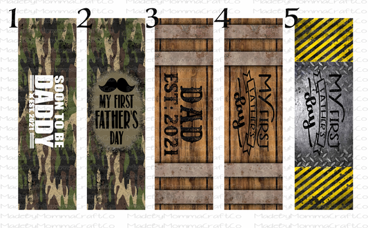 Manly- Father Day Pen wraps - Printed Waterslide or Digital Download Bundle