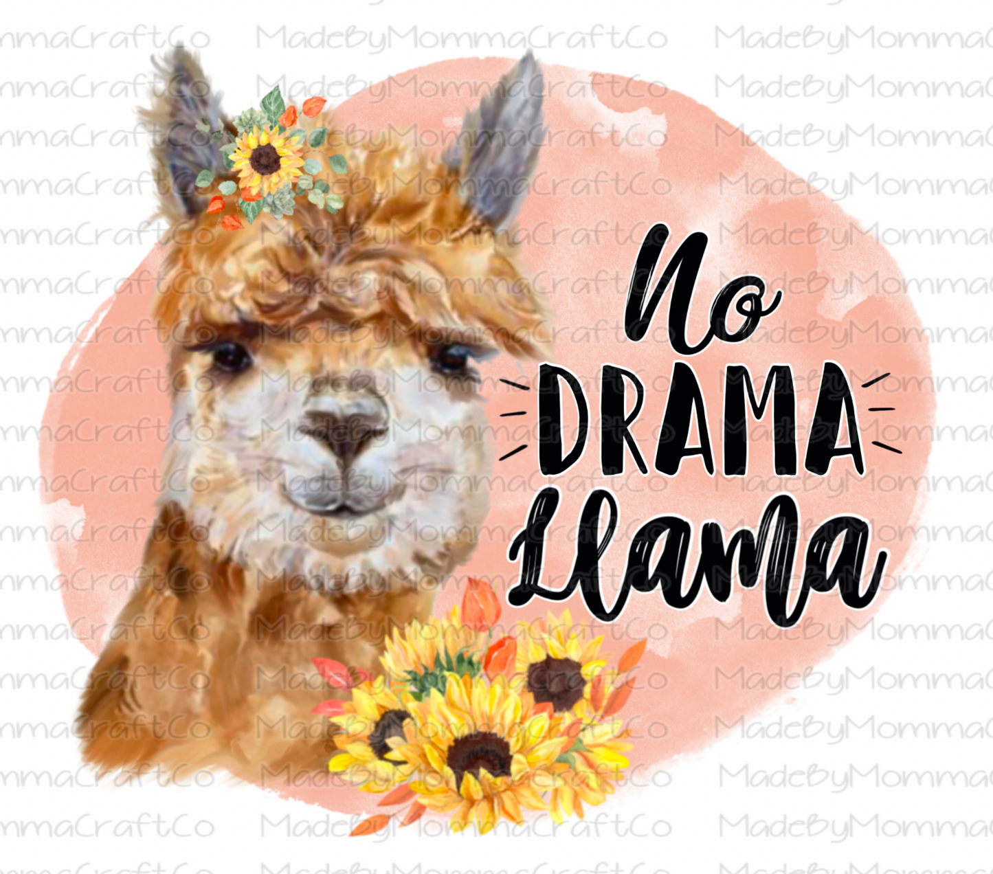 No Drama Llama - Cheat Clear Waterslide™ or White Cast Sticker
