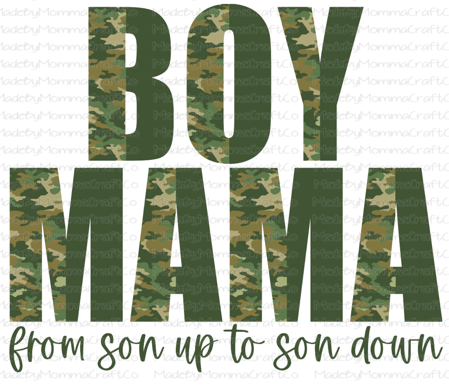 Boy Mama Camo Cheat Clear Waterslide™ or White Cast Sticker