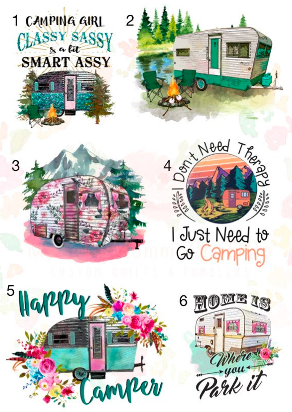 Camping Outdoor RV Cheat Clear Waterslide™ or White Cast Sticker