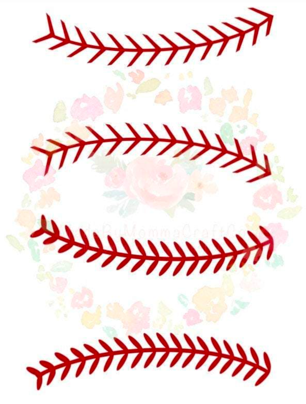Baseball Stitching -Cheat Clear Waterslide™ or White Cast Sticker