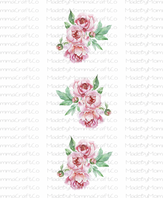 Pink Flowers Cheat Clear Waterslide™ Pen Wrap Decal