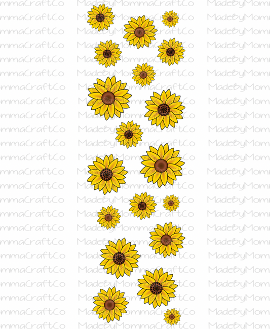 Sunflower Cheat Clear Waterslide™ Pen Wrap Decal