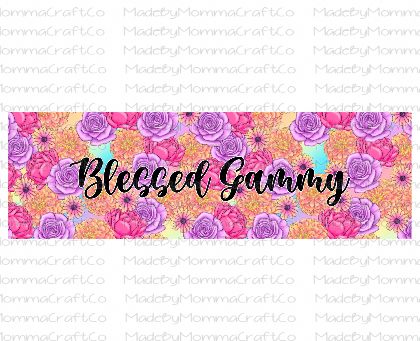 Blessed Gammy Pen Wrap - Printed Waterslide or Digital Download