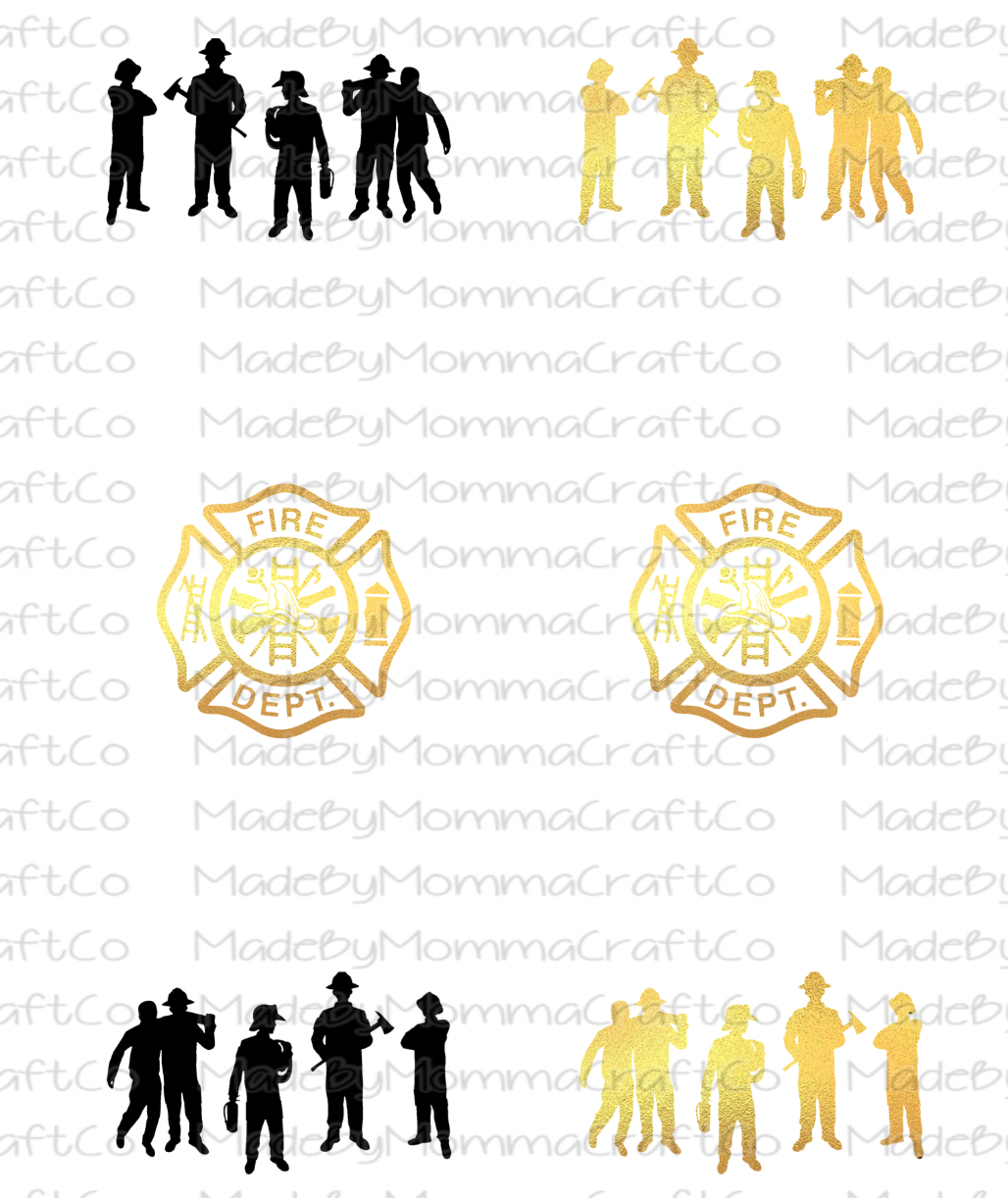 Firefighter Cheat Clear Waterslide™ Pen Wrap Decal