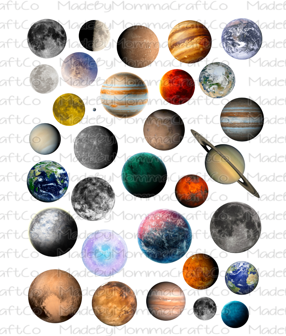 Planets -Cheat Clear Waterslide™ or White Cast Sticker