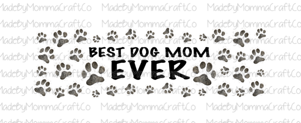 Dog Mom Pawprint Cheat Clear Waterslide™ Pen Wrap Decal