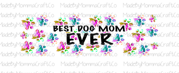 Watercolor Dog Mom Pawprint Cheat Clear Waterslide™ Pen Wrap Decal