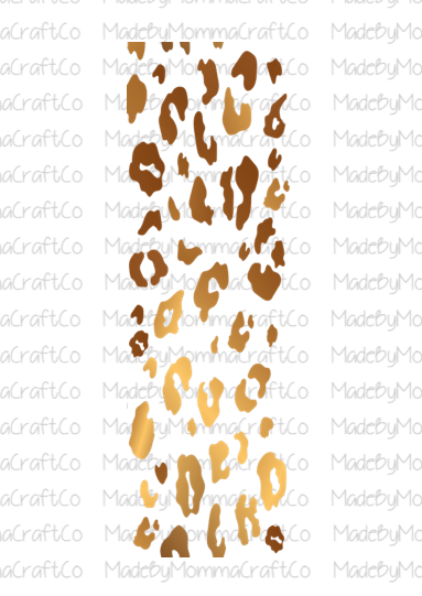 Gold Leopard Spots Cheat Clear Waterslide™ Pen Wrap Decal