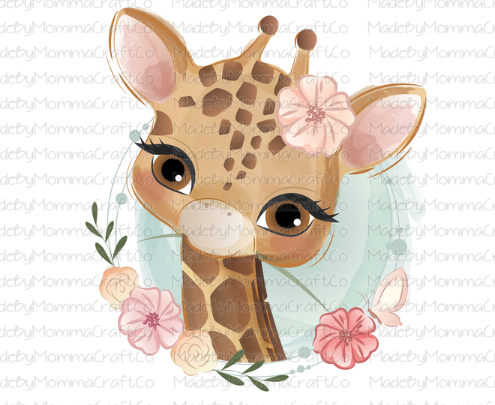 Baby Giraffe - Cheat Clear Waterslide™ or White Cast Sticker