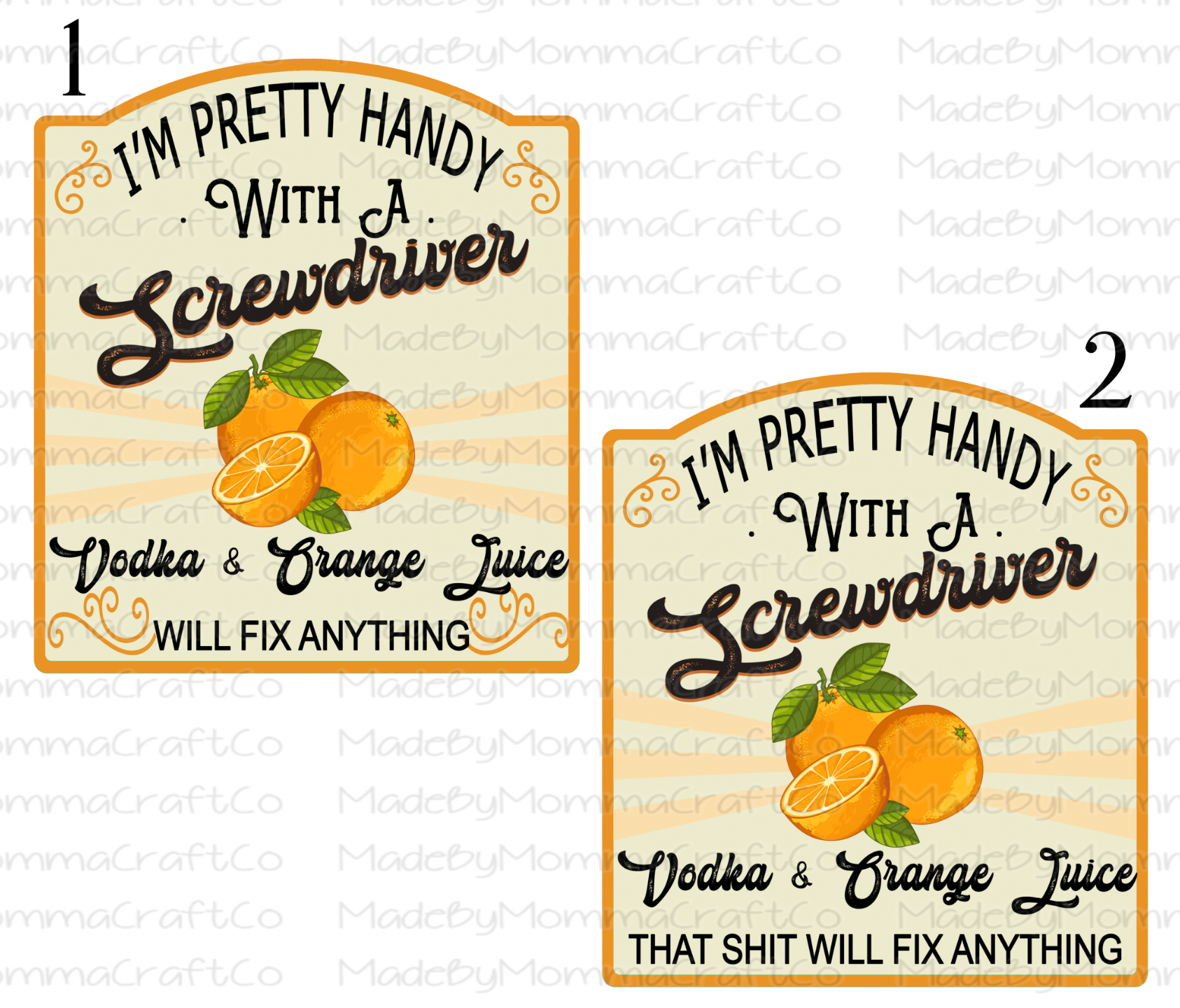 Pretty Handy With A Screwdriver Cheat Clear Waterslide™ or White Cast Sticker