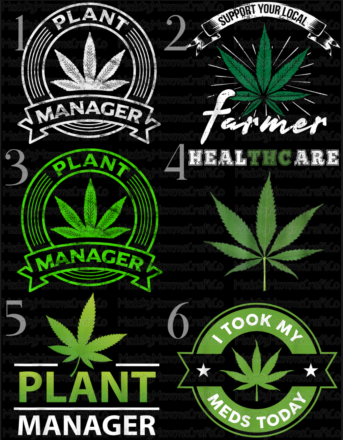 Plant Manager Pot Farmer Marijuana- Cheat Clear Waterslide™ or White Cast Sticker