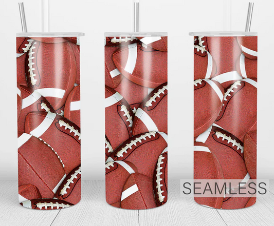 Football Sublimation Tumbler Wrap - Or Clear Waterslide Wrap