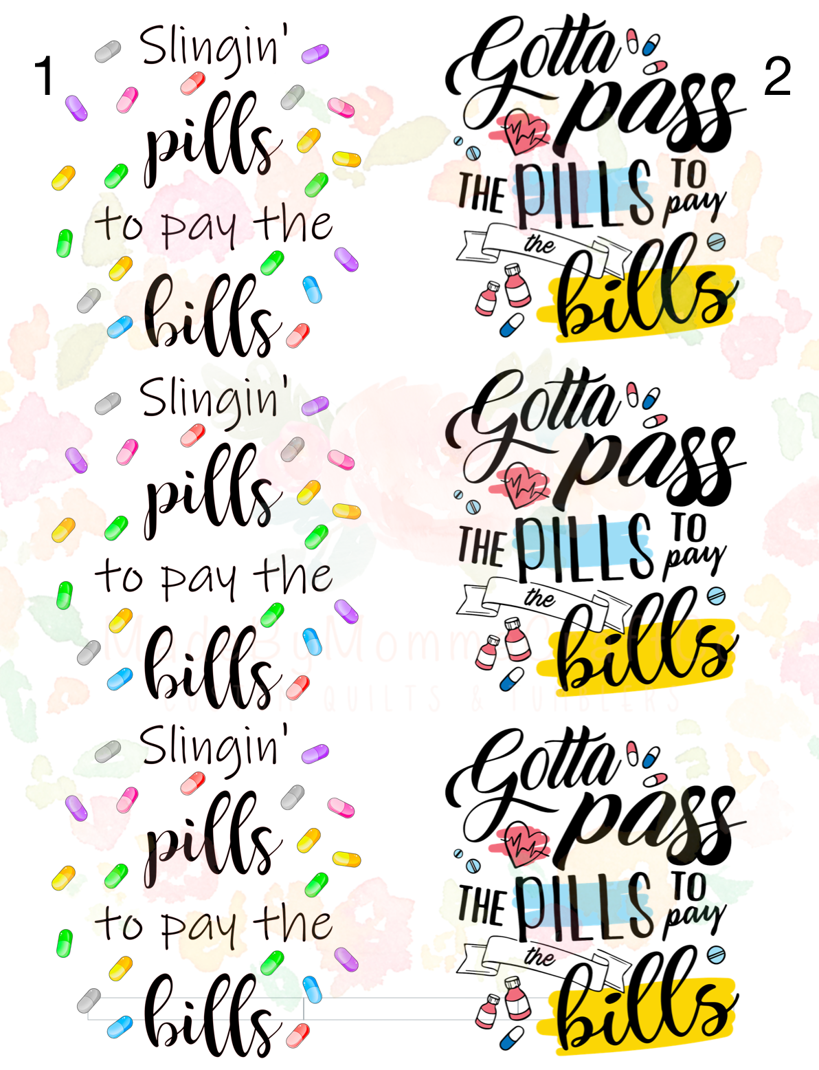 Slingin Pills To Pay The Bills Cheat Clear Waterslide Decals \