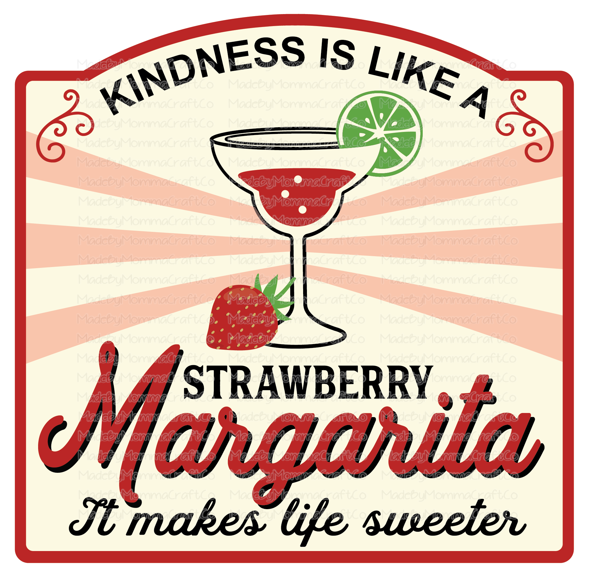 Strawberry Margarita- Cheat Clear Waterslide™ or White Cast Sticker